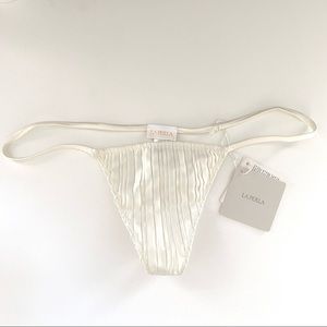 La Perla NWT white bridal thong panties small